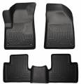 Husky Floor Liners Front & 2nd Row 14-15 Jeep Cherokee (Footwell Coverage) WeatherBeater-Black