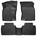 Husky Floor Liners Front & 2nd Row 14-15 Nissan Rogue (Footwell Coverage) WeatherBeater-Black