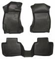 Husky Floor Liners Front & 2nd Row 14-15 Subaru Forester (Footwell Coverage) WeatherBeater-Black