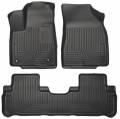 Husky Floor Liners Front & 2nd Row 14-15 Toyota Highlander (Footwell Coverage) WeatherBeater-Black