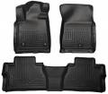 Husky Floor Liners Front & 2nd Row 14-15 Toyota Tundra CrewMax (Footwell Coverage) WeatherBeater-Black