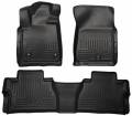 Husky Floor Liners Front & 2nd Row 14-15 Toyota Tundra Dbl Cab (Footwell Coverage) WeatherBeater-Black