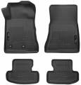 Husky Floor Liners Front & 2nd Row 2015 Ford Mustang (Footwell Coverage) WeatherBeater-Black