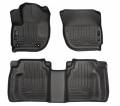 Husky Floor Liners Front & 2nd Row 2015 Honda Fit (Footwell Coverage) WeatherBeater-Black