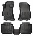 Husky Floor Liners Front & 2nd Row 2015 Subaru Legacy/Outback (Footwell Coverage) WeatherBeater-Black