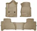 Husky Floor Liners Front & 2nd Row 2015 Suburban/Yukon XL (Footwell Coverage) WeatherBeater-Tan