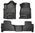 Husky Floor Liners Front & 2nd Row 2015 Tahoe/Yukon (Footwell Coverage) WeatherBeater-Black