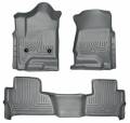 Husky Floor Liners Front & 2nd Row 2015 Tahoe/Yukon (Footwell Coverage) WeatherBeater-Grey