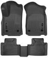 Husky Liners - Husky Floor Liners Front & 2nd Row 2106 Durango/Grand Cherokee (Footwell Coverage) WeatherBeater-Black - Image 2