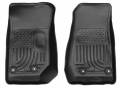 Husky Liners - Husky Floor Liners Front 14-15 Jeep Wrangler WeatherBeater-Black - Image 1