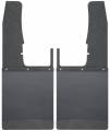 Kick Back Mud Flaps Front 12" Wide Black Top and Black Weight 09-16 Dodge Ram Husky Liners