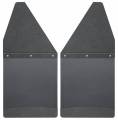 Kick Back Mud Flaps Front 12" Wide Black Top and Black Weight Chevy/Dodge Husky Liners