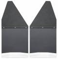 Husky Liners - Kick Back Mud Flaps Front 12" Wide Black Top and Stainless Steel Weight Chevy/Dodge Husky Liners - Image 1