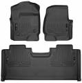 Husky Liners - Weatherbeater Front And 2nd Seat Floor Liners 17-19 Ford F-250/F-350/F-450 Super Duty SuperCab Pickup Black Husky Liners - Image 4